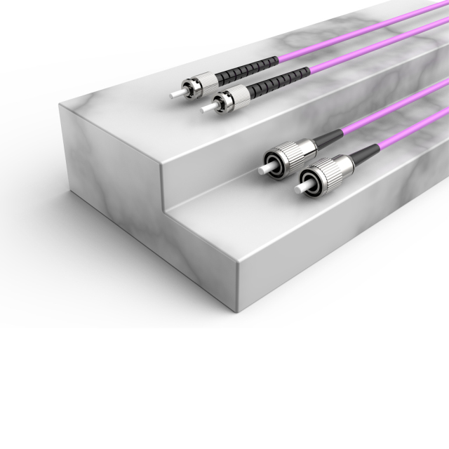 Fibra Óptica Patchcord FC/UPC-ST/UPC Multimodo Duplex OM4 LSZH MM Cables de fibra óptica Patch Cord