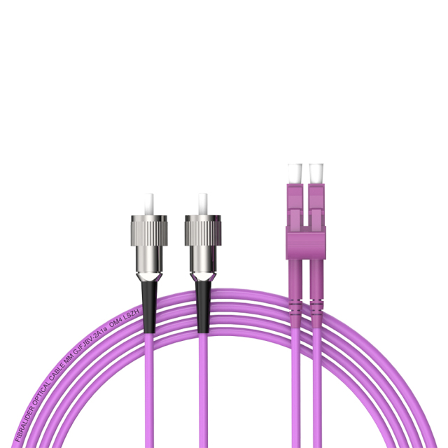 Patchcord de fibra óptica FC/UPC-LC/UPC Multimodo Duplex OM4 LSZH MM Cabos de patch cord de fibra óptica
