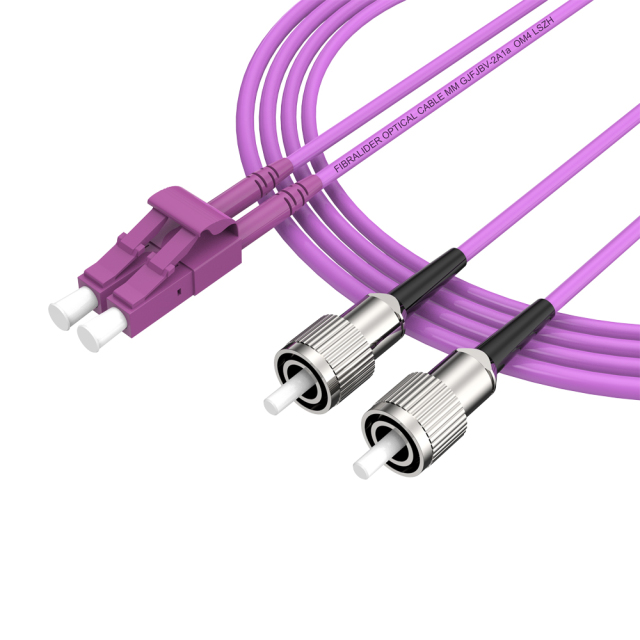Patchcord de fibra óptica FC/UPC-LC/UPC Multimodo Duplex OM4 LSZH MM Cabos de patch cord de fibra óptica