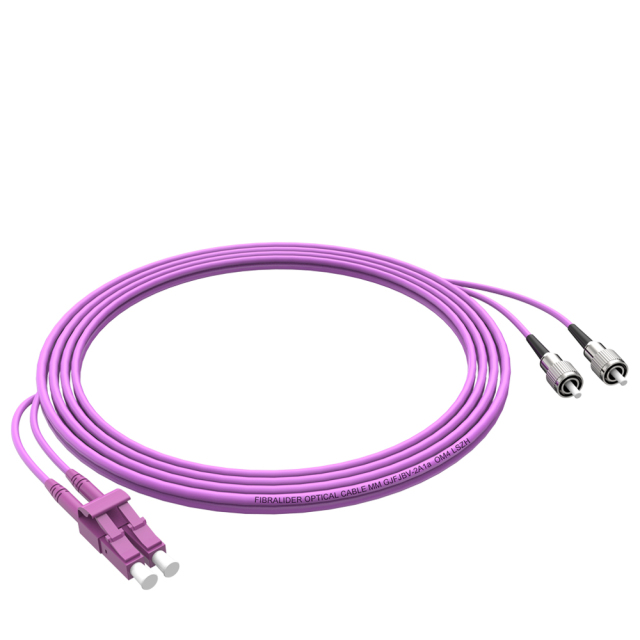 Patchcord de fibra óptica FC/UPC-LC/UPC Multimodo Duplex OM4 LSZH MM Cabos de patch cord de fibra óptica