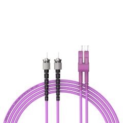 Patchcord de fibra óptica LC/UPC-ST/UPC Multimodo Duplex OM4 LSZH MM Cabos de patch cord de fibra óptica