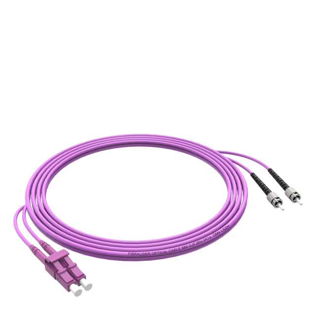 Patchcord de fibra óptica LC/UPC-ST/UPC Multimodo Duplex OM4 LSZH MM Cabos de patch cord de fibra óptica