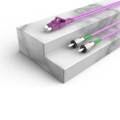 FC/APC-LC/UPC多模双纤带卡扣OM4低烟无卤光纤跳线