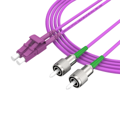 FC/APC-LC/UPC多模双纤带卡扣OM4低烟无卤光纤跳线