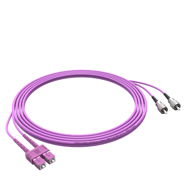 Patchcord de fibra óptica FC/UPC-SC/UPC Multimodo Duplex OM4 LSZH MM Cabos de patch cord de fibra óptica