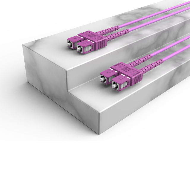 Fibra Óptica Patchcord SC/UPC-SC/UPC Multimodo Duplex OM4 LSZH MM Cables de fibra óptica Patch Cord