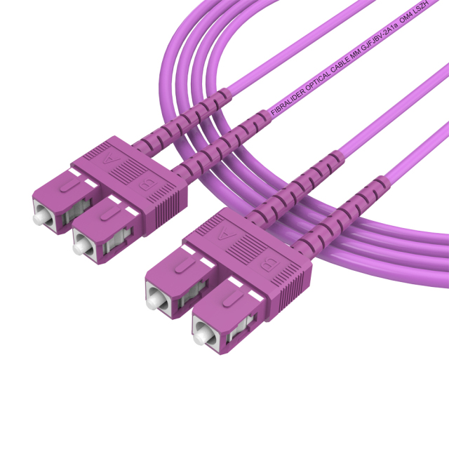 Fibra Óptica Patchcord SC/UPC-SC/UPC Multimodo Duplex OM4 LSZH MM Cables de fibra óptica Patch Cord