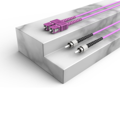 Fibra Óptica Patchcord ST/UPC-SC/UPC Multimodo Duplex OM4 LSZH MM Cables de fibra óptica Patch Cord