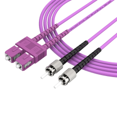 Fibra Óptica Patchcord ST/UPC-SC/UPC Multimodo Duplex OM4 LSZH MM Cables de fibra óptica Patch Cord