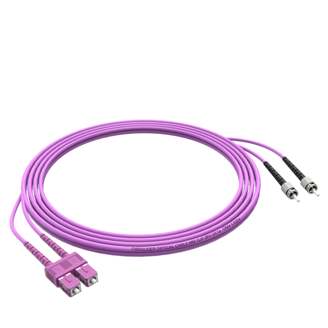 Fibra Óptica Patchcord ST/UPC-SC/UPC Multimodo Duplex OM4 LSZH MM Cables de fibra óptica Patch Cord
