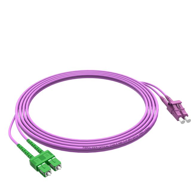 Fiber Optic Patchcord LC/UPC-SC/APC Multimode Duplex OM4 LSZH MM Fiber Optical Patch Cord Cables