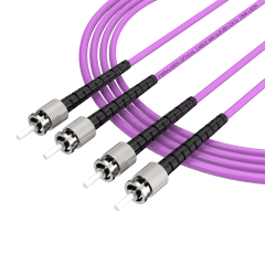 Fibra Óptica Patchcord ST/UPC-ST/UPC Multimodo Duplex OM4 LSZH MM Cables de fibra óptica Patch Cord