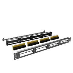 1U Patch Panels 24 portas para montagem em rack de 19 polegadas Cat 5e Patch Panels de rede integrados