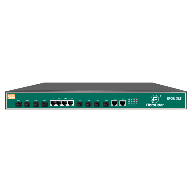 EPON OLT 4PON Portas Terminais de linha óptica Camadas 3 Compatível para Huawei ZTE Fiberhome
