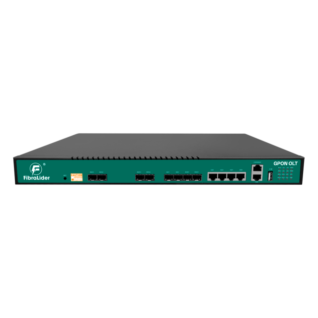 GPON OLT 4PON 10G puertos terminales de línea óptica capa 3 compatible para Huawei ZTE Fiberhome