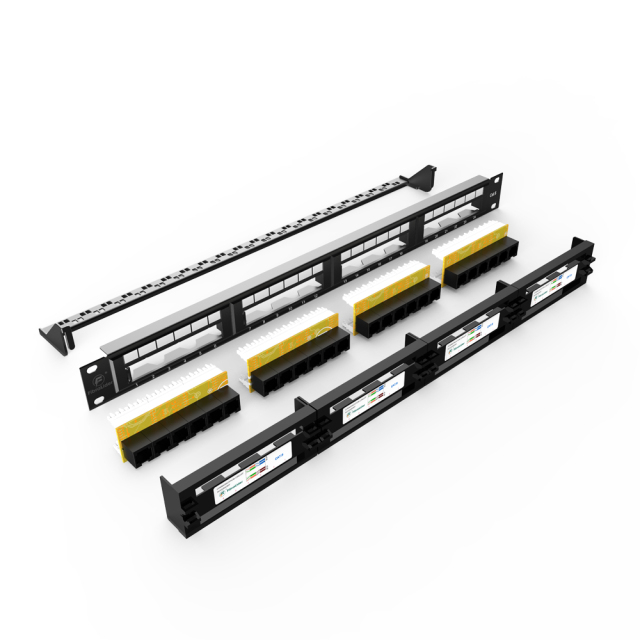 超6类24口110型机架式1U一体网络配线架