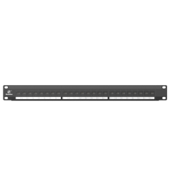 Cat5e Modular Network Patch Panels 110-Style Patch Panel 24-Port 1 Rack Mount Cable Management Bar Included