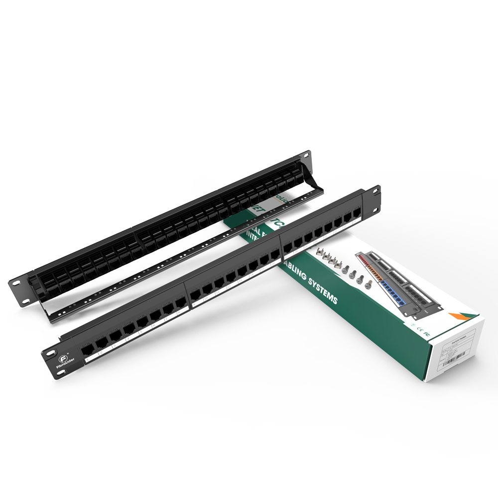 Модульные сетевые патч-панели Cat5e 110-Style Patch Panel 24-Port 1 Rack Mount Cable Management Bar Included