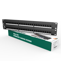 Cat6 Modular Network Patch Panels 48-Port 2 Rack Mount Cable Management Bar Included