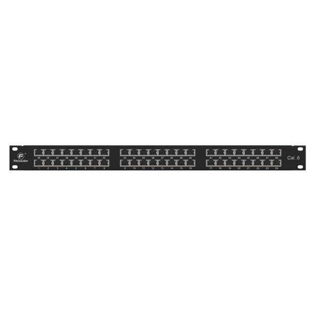 48 portas CAT6 Shielded FTP Copper Patch Panel 2RU Categoria 6 Patch Panels 19″ Caixa metálica