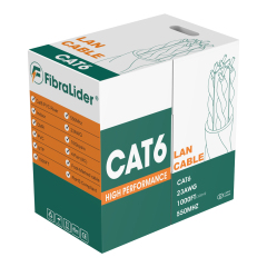 超六类非屏蔽双绞线 (U/UTP)，4 对，纯铜网线，低烟无卤，305 米装