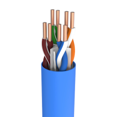 超六类非屏蔽双绞线 (U/UTP)，4 对，纯铜网线，低烟无卤，305 米装