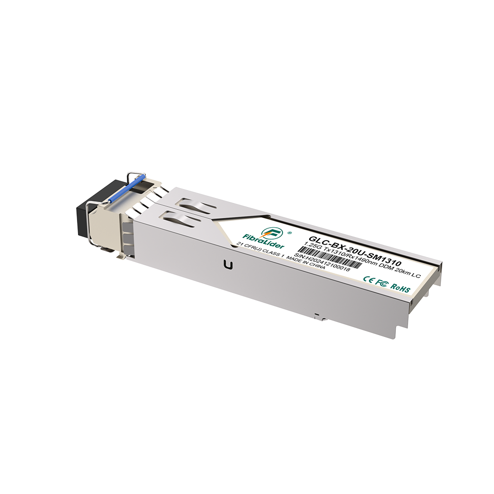 GLC-BX-20U-SM1310，千兆单模单纤1.25g Tx1310/Rx1490nm 双向波长，LC 20公里，光模块