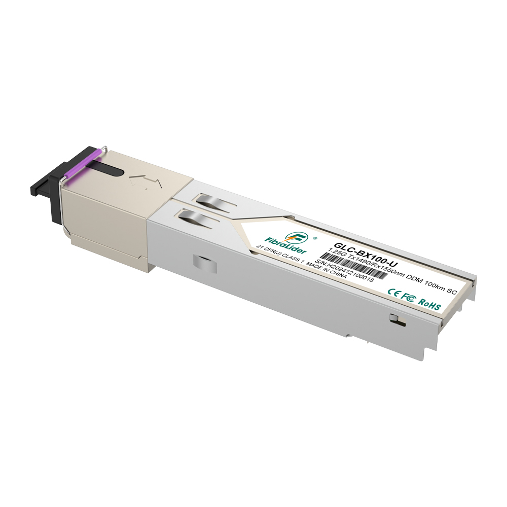GLC-BX100-U,Monomodo,1.25g Tx1490/Rx1550nm,100km,Módulos SFP,SC Simplex bidireccionalidad,Transceptores SM SFP