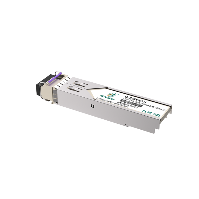 GLC-BX100-U, modo único, 1,25 g Tx1490/Rx1550nm, 100 km, módulos SFP, bidirecionalidade LC Simplex, transceptores SM SFP