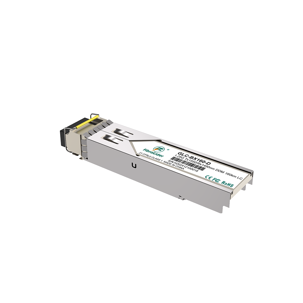 GLC-BX160-D,Monomodo,1.25g Tx1550/Rx1490nm,160km,Módulos SFP,LC Simplex bidireccionalidad,Transceptores SM SFP