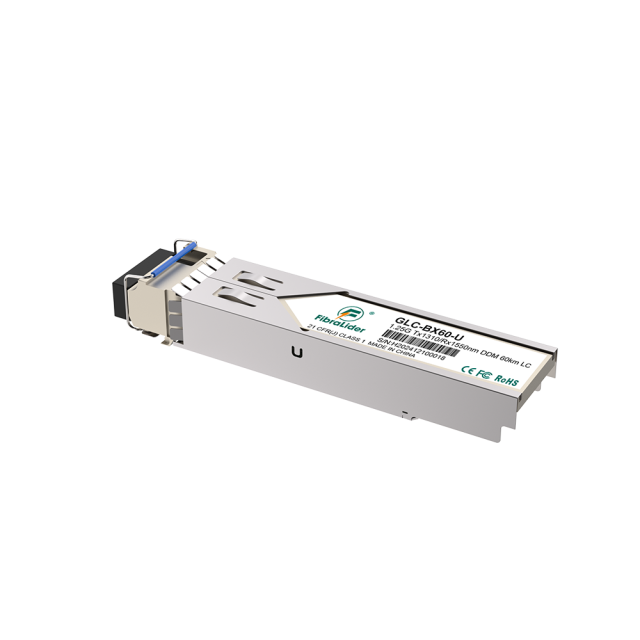 GLC-BX60-D,Monomodo,1.25g Tx1550/Rx1310nm,60km,Módulos SFP,LC Simplex bidireccionalidad,Transceptores SM SFP
