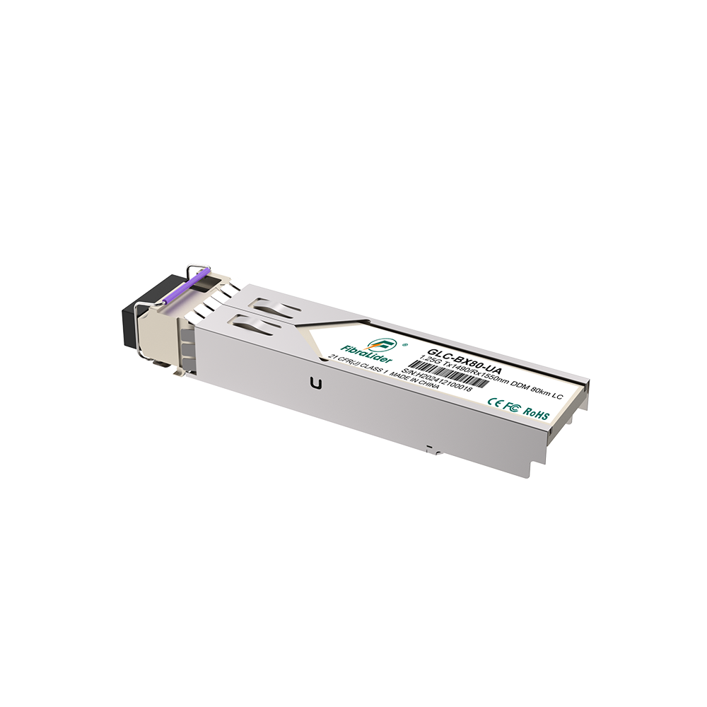 GLC-BX80-UA,Monomodo,1.25g Tx1490/Rx1550nm,80km,Módulos SFP,LC Simplex bidireccionalidad,Transceptores SM SFP