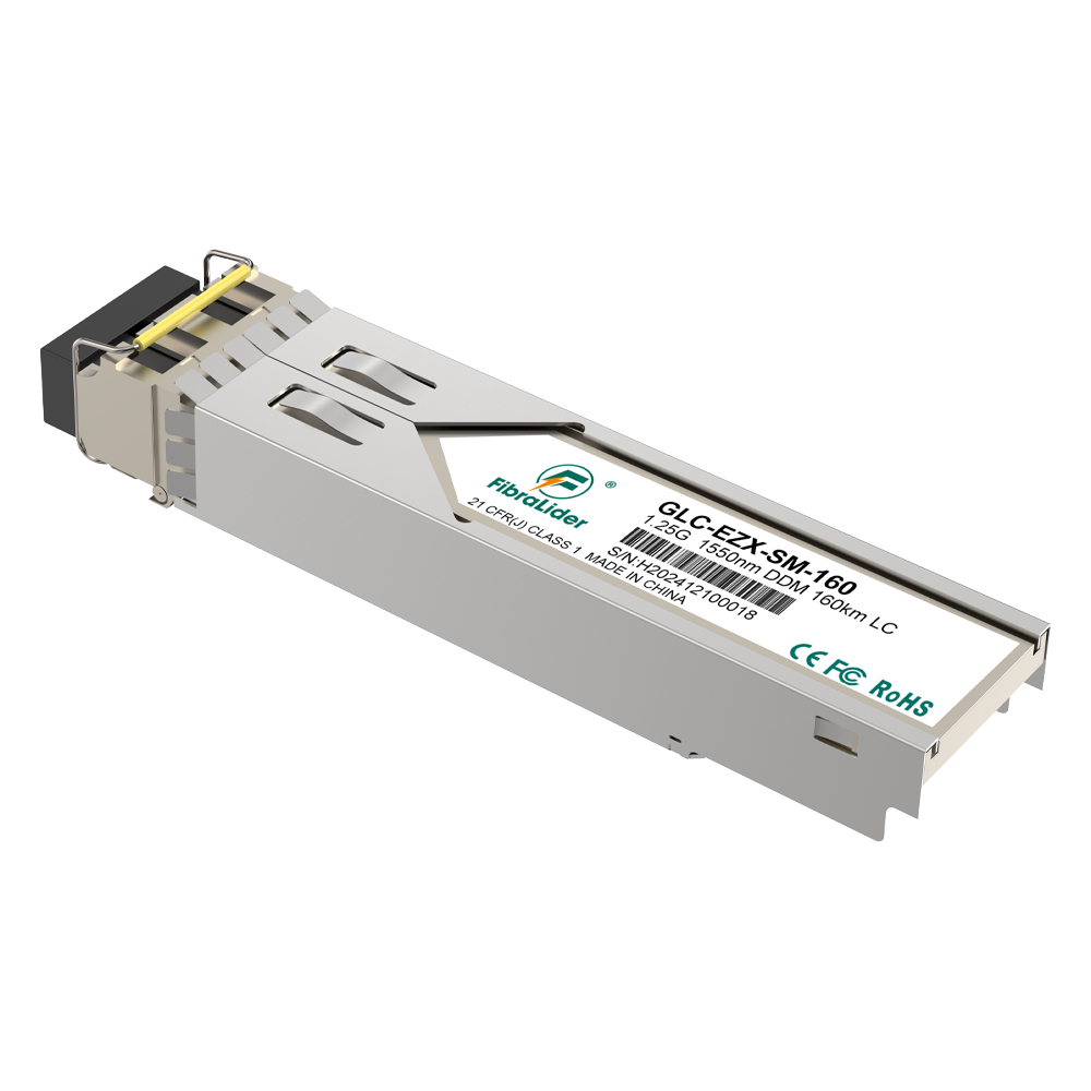 GLC-EZX-SM-160, однорежимный, 1,25 г 1550 нм, 160 км, SFP-модули, двунаправленный LC Duplex, SM SFP трансиверы