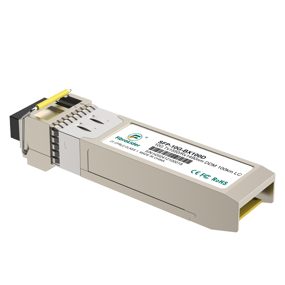 SFP-10G-BX100U, 10 Гбит/с одномодовый Tx1490/Rx1550 нм, 100 км, SFP-модули, LC Simplex двунаправленный, SM SFP трансиверы