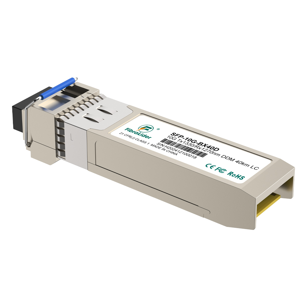 SFP-10G-BX40U, 10 Гбит/с одномодовый Tx1270/Rx1330 нм, 40 км, SFP-модули, LC Simplex двунаправленный, SM SFP трансиверы