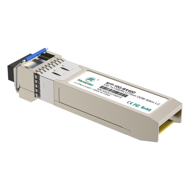 SFP-10G-BX40U，万兆单模单纤，10Gbps， Tx1270/Rx1330nm双向波长，LC 40公里单模单纤光模块
