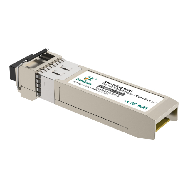 SFP-10G-BX40U，万兆单模单纤，10Gbps， Tx1270/Rx1330nm双向波长，LC 40公里单模单纤光模块