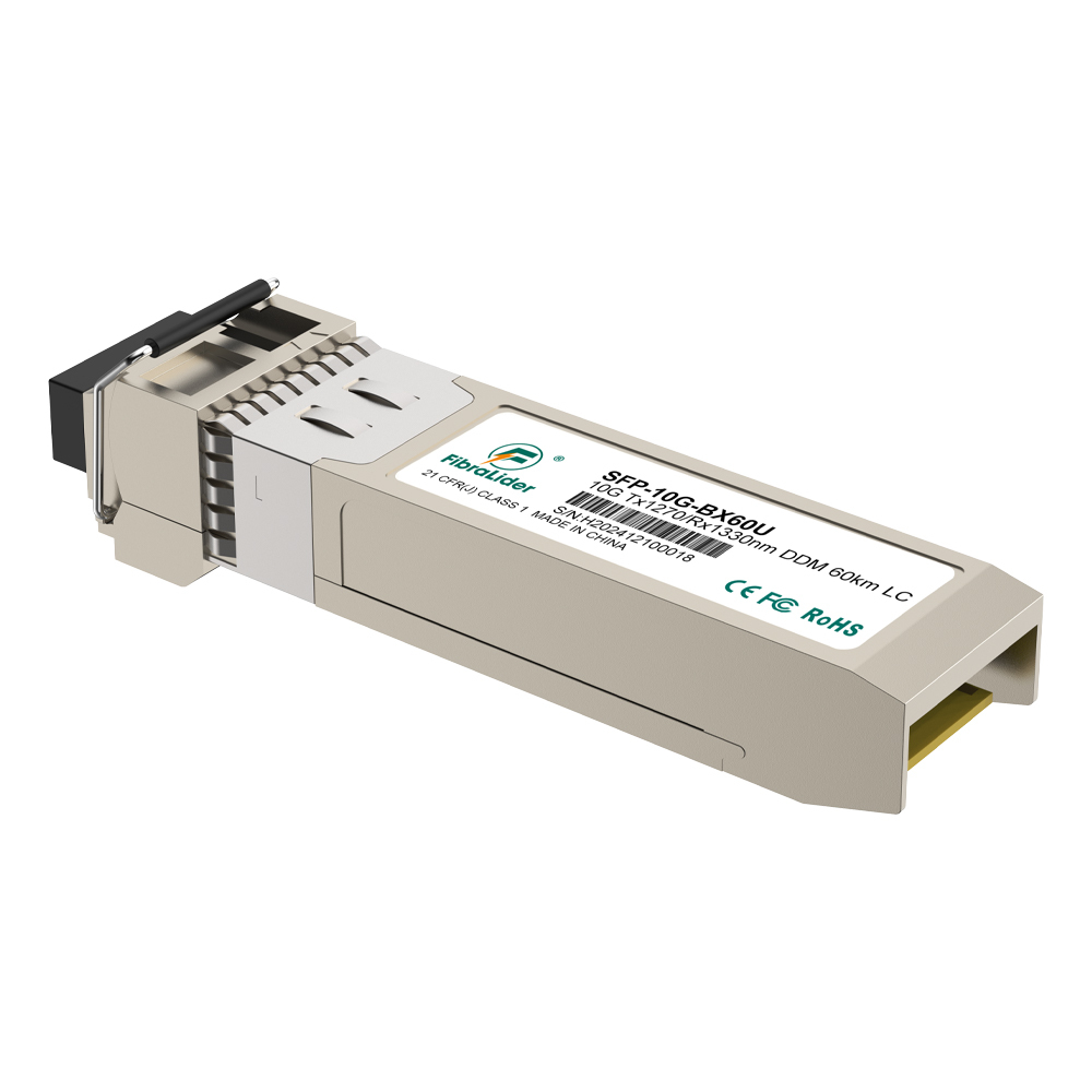 SFP-10G-BX60U, 10 Гбит/с одномодовый Tx1270/Rx1330 нм, 60 км, SFP-модули, LC Simplex двунаправленный, SM SFP трансиверы