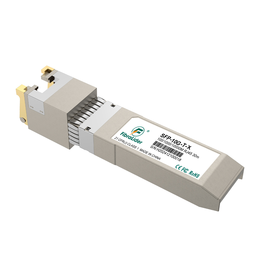 SFP-10G-T-X,10Gbps, Cobre 100/1000/10000Mbps,30m,Adaptive Rate Ethernet RJ45 SFP Transceivers Modules
