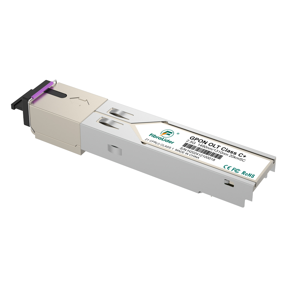 GPON OLT C+,2.5Gbps/1.25Gbps, Tx1490/Rx1310nm,20km, 5db Módulos transceptores SFP GPON