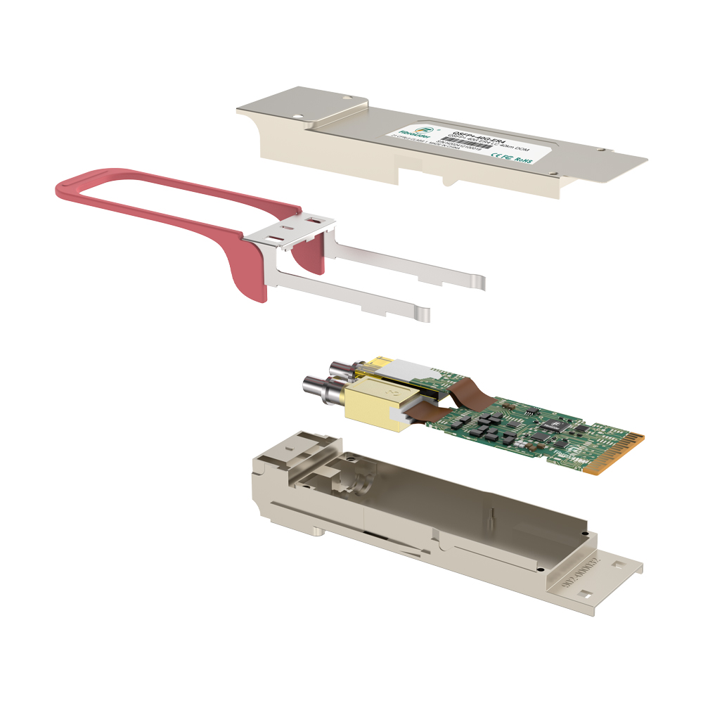 QSFP+-40G-ER4，40G单模LC双纤，40Gbps，40公里，QSFP+光模块