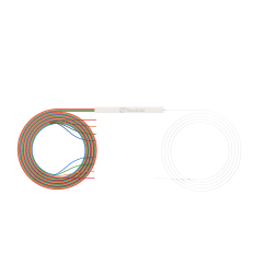 Fiber Optic PLC Splitter,1x8 without connector,Steel Tube 1:8 Fiber PLC Splitter