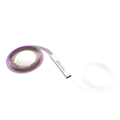 Fiber Optic PLC Splitter,1x8 without connector,Steel Tube 1:8 Fiber PLC Splitter