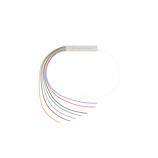 Fiber Optic PLC Splitter,1x8 without connector,Steel Tube 1:8 Fiber PLC Splitter