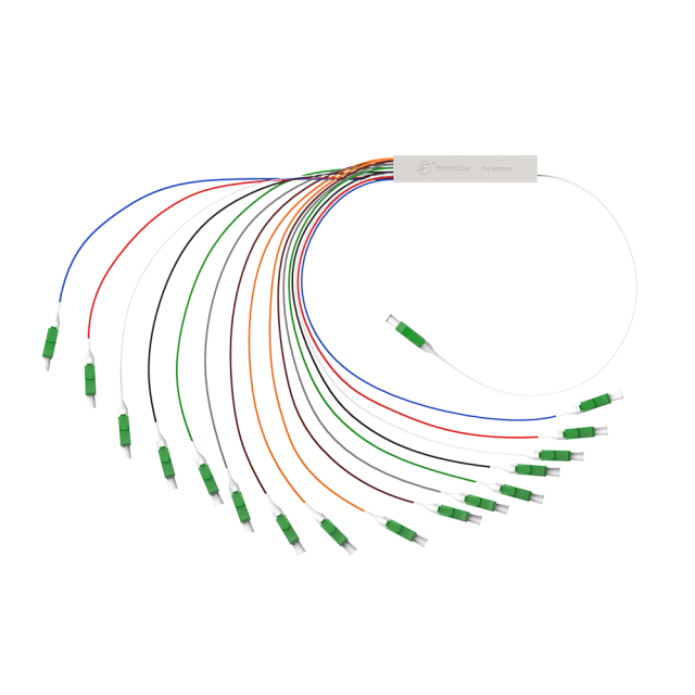 Divisor de fibra óptica PLC, 1x16 com conector LC/APC, tubo de aço 1:16 divisor de fibra monomodo PLC