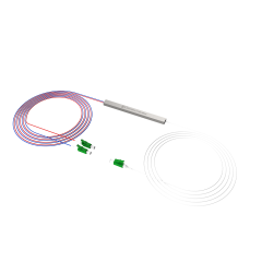 Оптоволоконный сплиттер PLC, 1x2 с разъемом LC/APC, стальная трубка 1:2 одномодового волокна PLC сплиттер