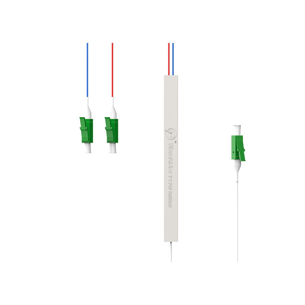 Оптоволоконный сплиттер PLC, 1x2 с разъемом LC/APC, стальная трубка 1:2 одномодового волокна PLC сплиттер