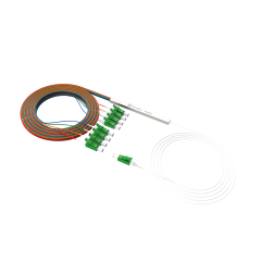 Fiber Optic PLC Splitter,1x8 with LC/APC Connector,Steel Tube 1:8 Singlemode Fiber PLC Splitter
