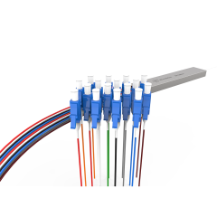 Fiber Optic PLC Splitter,1x16 with LC/UPC Connector,Steel Tube 1:16 Singlemode Fiber PLC Splitter