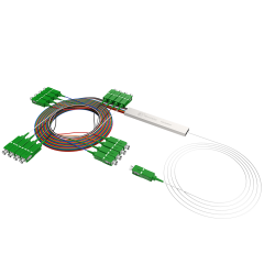 Divisor PLC de fibra óptica,1x16 con conector SC/APC,Tubo de acero 1:16 Divisor PLC de fibra monomodo